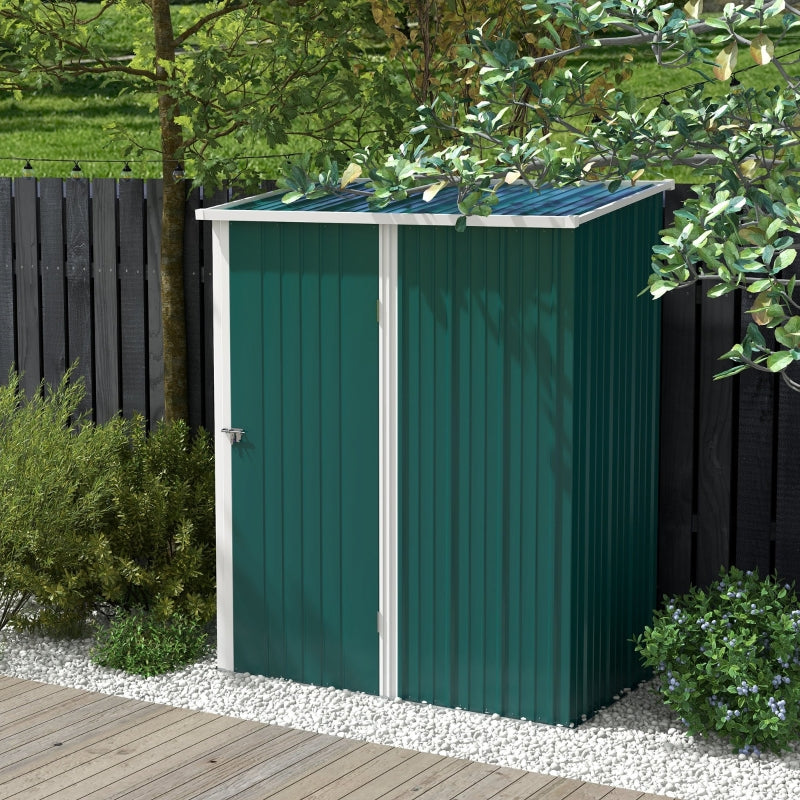 5.3ft x 3.1ft Green Metal Storage Shed