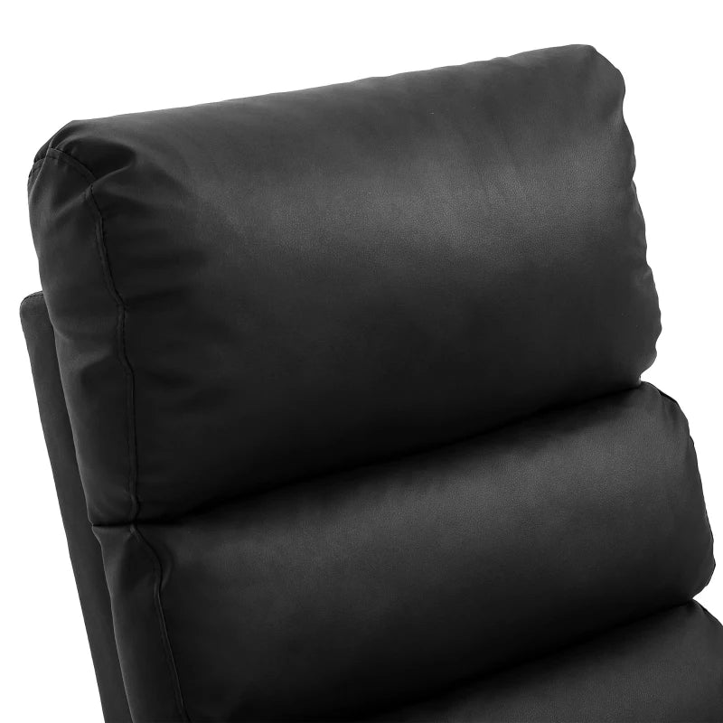 Power Lift Recliner Massage Chair with Heat and Vibration, Heavy Duty Mechanism, Side Pockets, Remote Control, Faux Leather - 73x91x109 cm, Black