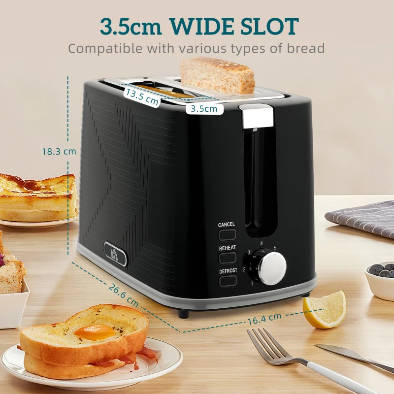 Sleek Black Modern Kettle and Toaster Set - Stylish Kitchen Appliances for Effortless Breakfast Preparation