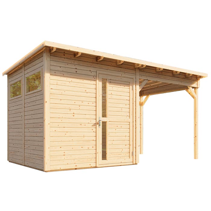 Pentus 2 Summerhouse with Extension - Natural