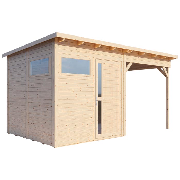 Pentus 2 Summerhouse with Extension - Natural