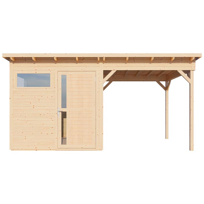 Pentus 2 Summerhouse with Extension - Natural