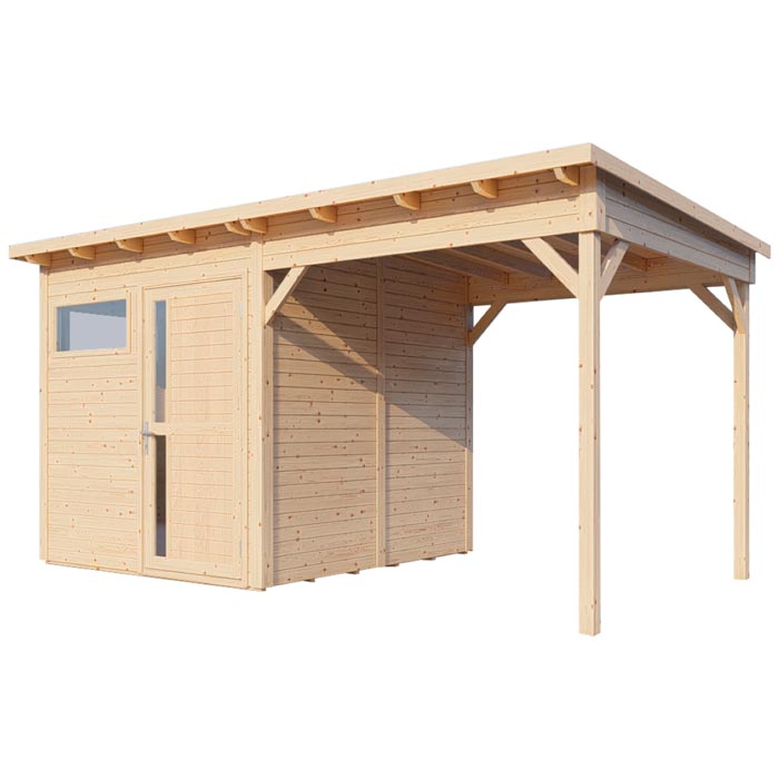 Pentus 2 Summerhouse with Extension - Natural