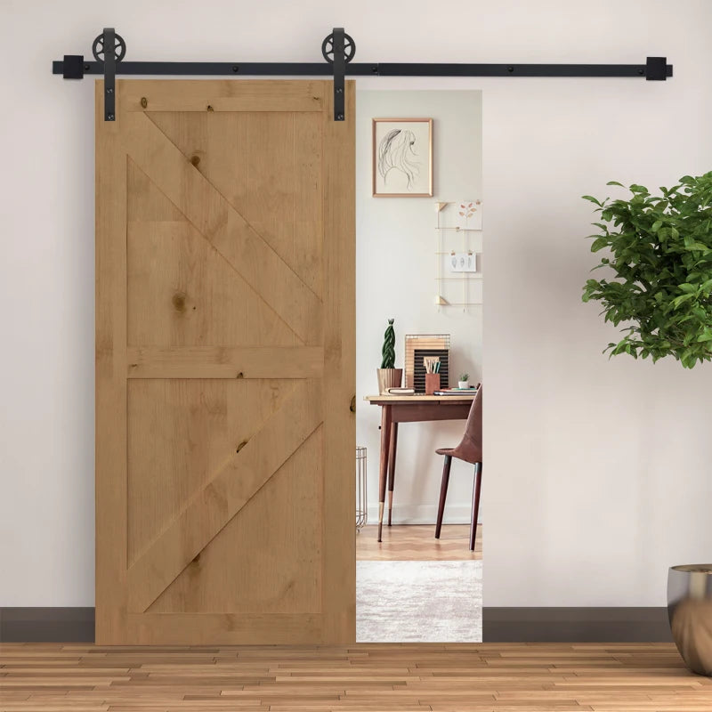 6.6 FT Sliding Barn Door Hardware Kit