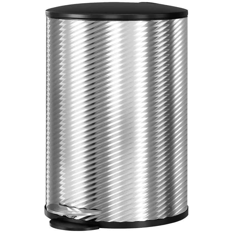 20L Stainless Steel Compact Home Bin - Stylish, Durable Trash Can for Kitchen, Office, and Bathroom - Space-Saving Design