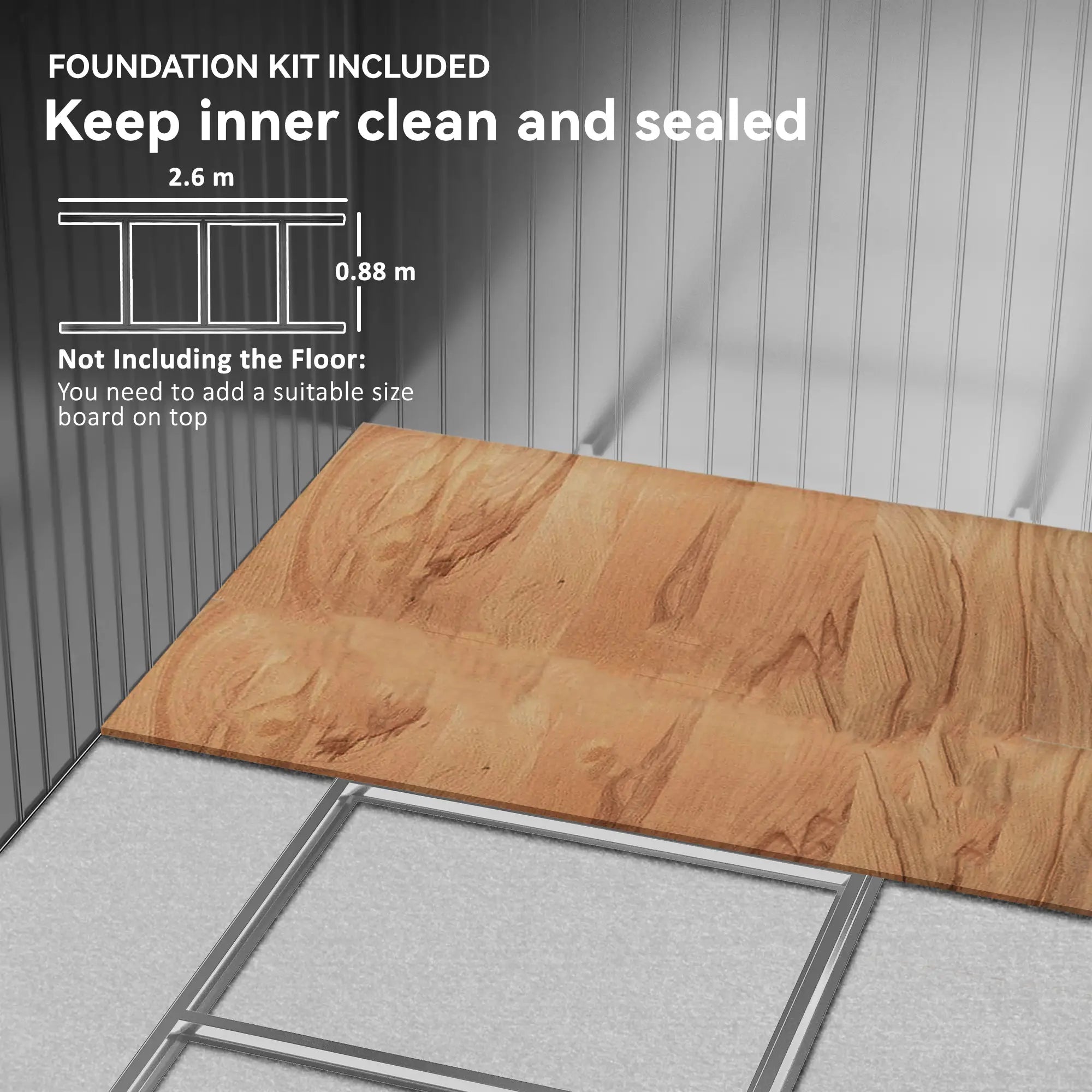 9ft x 6ft Outdoor Garden Storage Oasis with Foundation, Ventilation, and Rustic Brown Doors