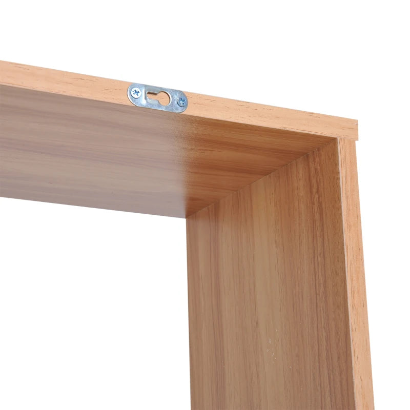Unique 6-Tier S-Shaped Bookcase - Stylish Storage & Display Shelf for Living Room, Bedroom, Home Office, Plants - Maple Finish