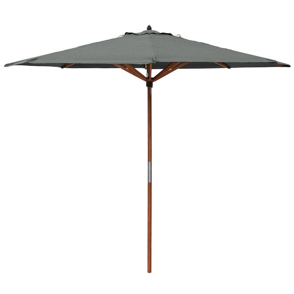 Grey Wooden Parasol - 2.7m Height