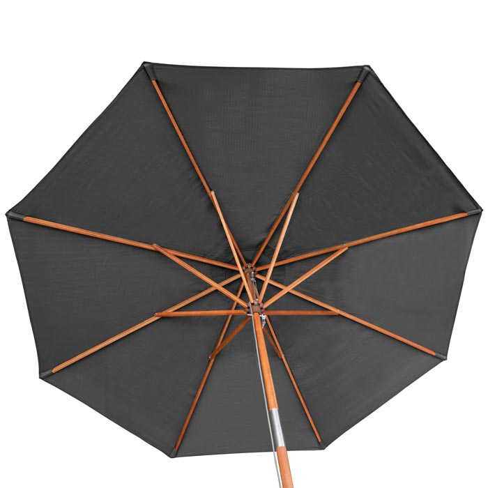 Grey Wooden Parasol - 2.7m Height