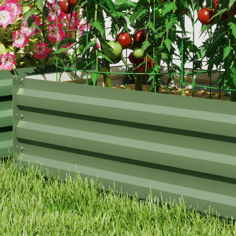 60 x 100cm Galvanised Steel Planters - Set of Two