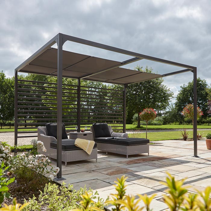 4x3 Aluminium Canopy - Powder Coated Grey Finish