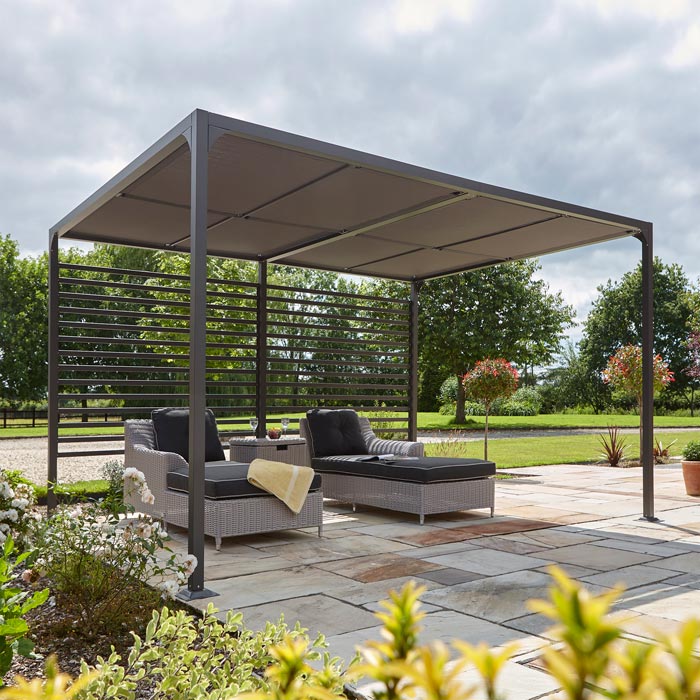 4x3 Aluminium Canopy - Powder Coated Grey Finish