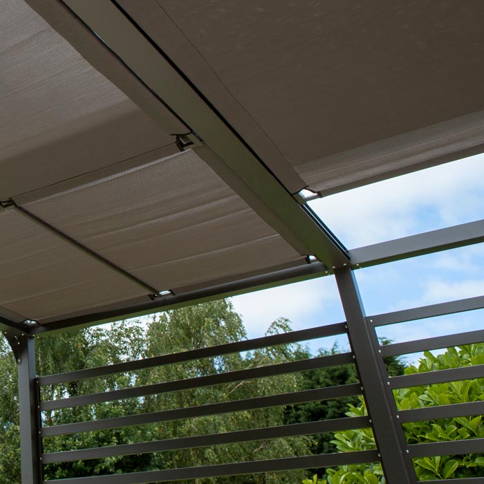 4x3 Aluminium Canopy - Powder Coated Grey Finish