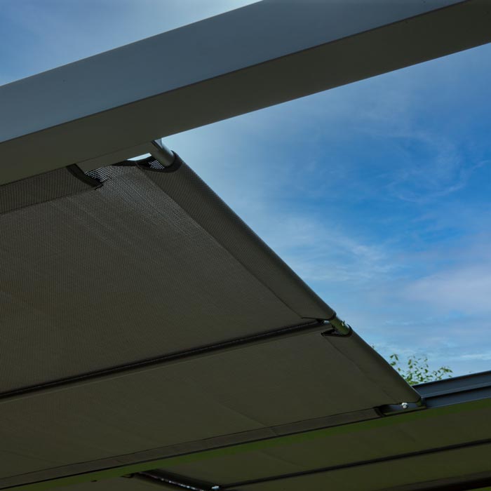 4x3 Aluminium Canopy - Powder Coated Grey Finish