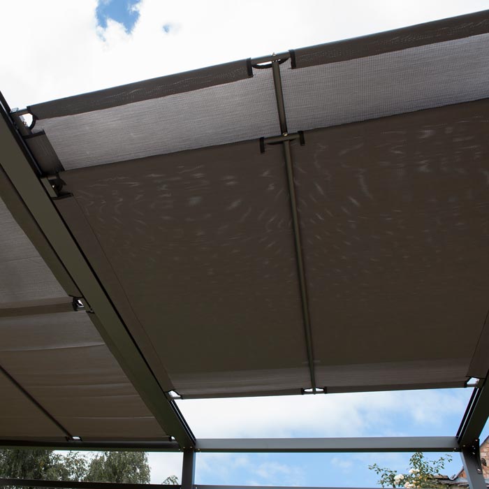 4x3 Aluminium Canopy - Powder Coated Grey Finish