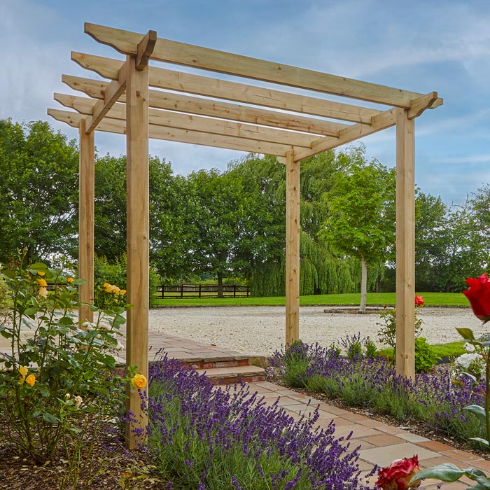 Freestanding Wooden Pergola - 2760 x 2400 x 2400mm