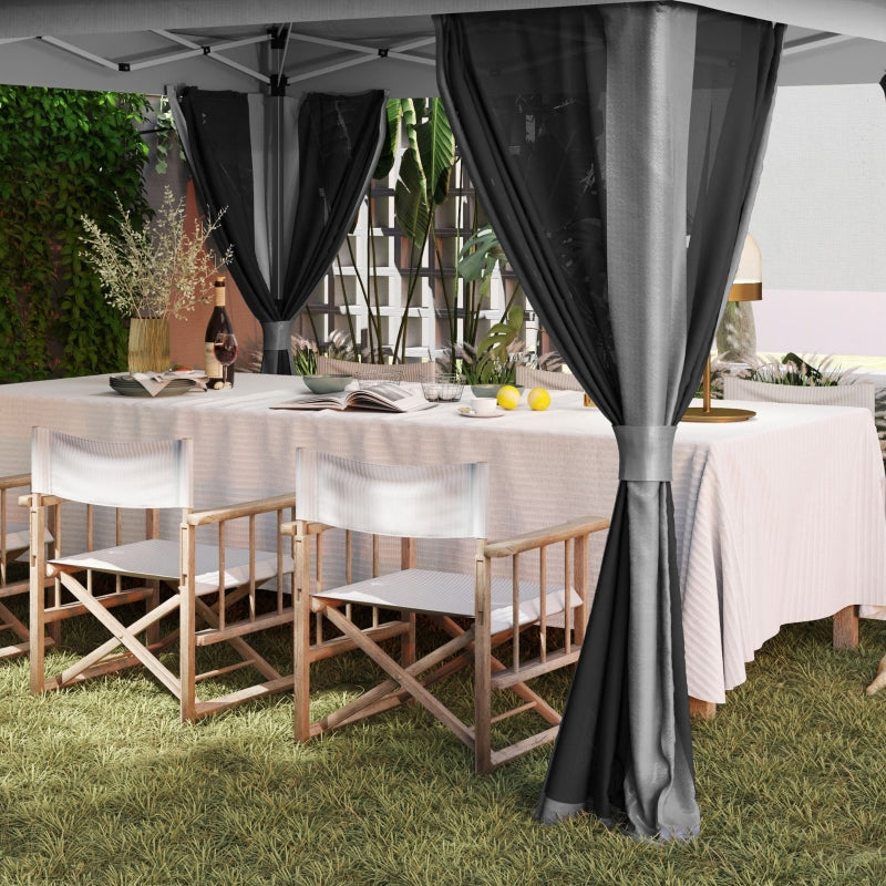 Durable 3.6 x 3.6m Grey Pop-Up Gazebo with Accessories