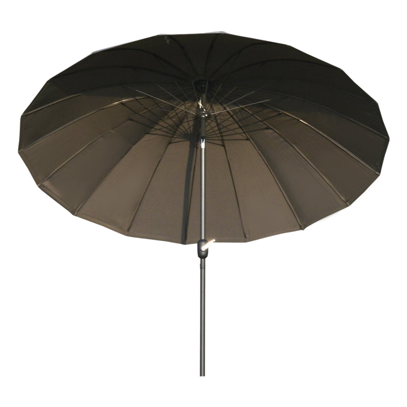 Grey 2.5m Garden Parasol Umbrella with Crank & Tilt, Outdoor Sun Shade