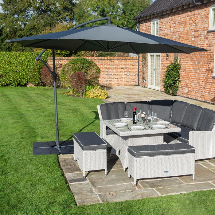 Metal Overhang Parasol 3.5m - Outdoor Patio Shade