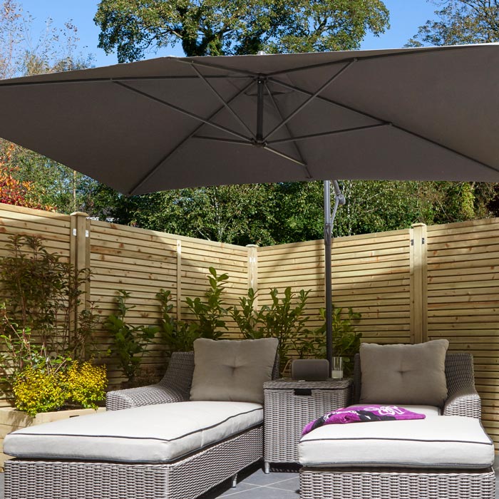 Rectangular Overhang Parasol with UV Protection