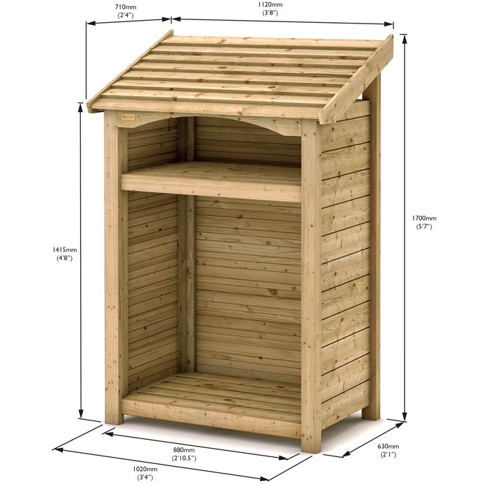 Premium Single Log Store - Outdoor Storage