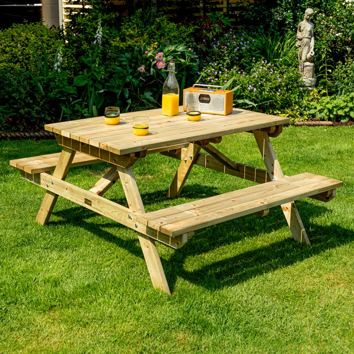 4ft Wooden Picnic Bench for Outdoor Use