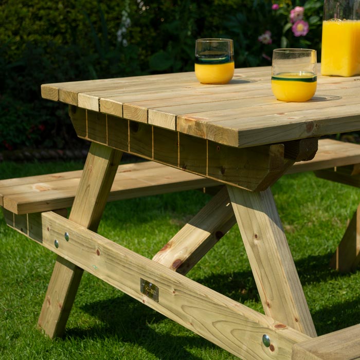 4ft Wooden Picnic Bench for Outdoor Use