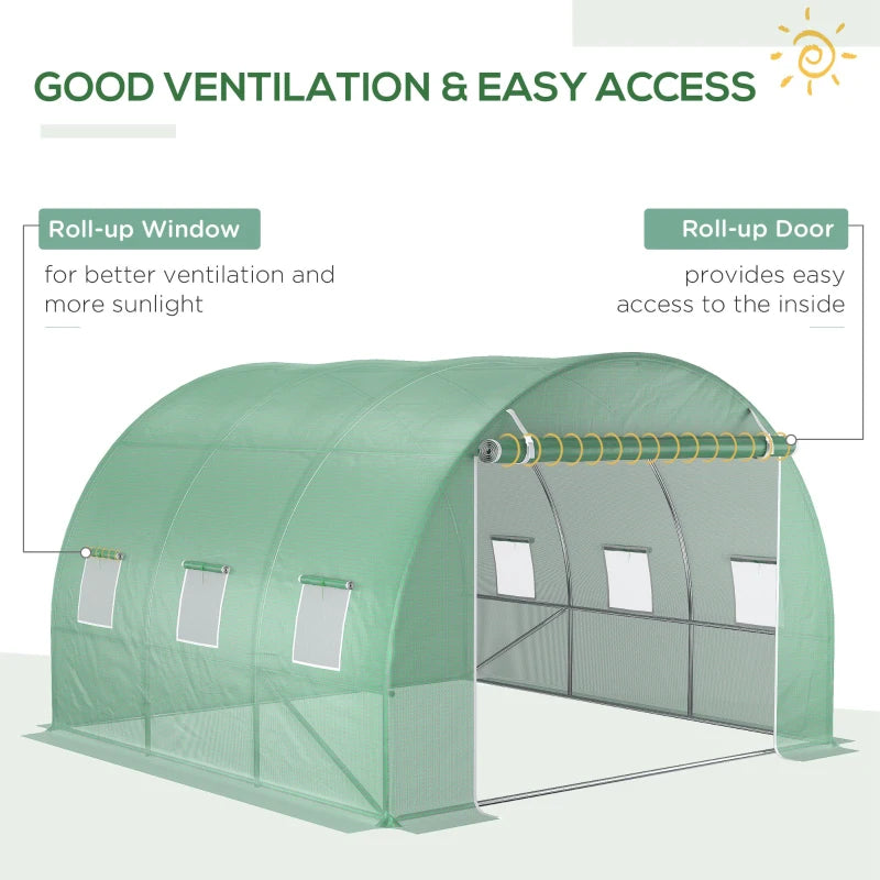 Greenhouse PE Cover for 3x3m Tunnel Greenhouse - Winter Garden Plant Protection