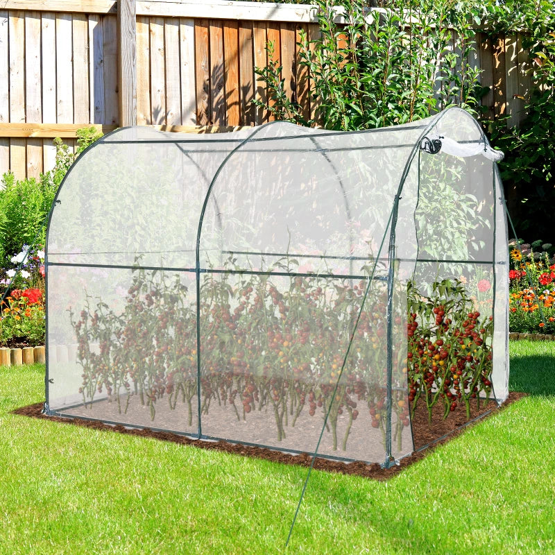 Green Walk-in Polytunnel Greenhouse, 2.5 x 2m