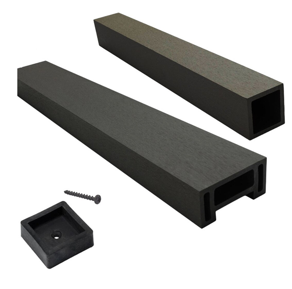 Ambideck Composite Balustrade Kit 1.64m – 2 Handrails, 10 Spindles, 20 Inserts, L-Brackets