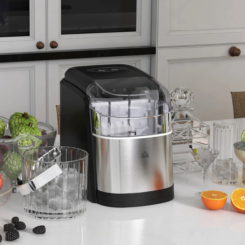 12kg Countertop Ice Machine with Scoop - Compact, Efficient Ice Maker for Home, Parties & Events - Perfect for Drinks