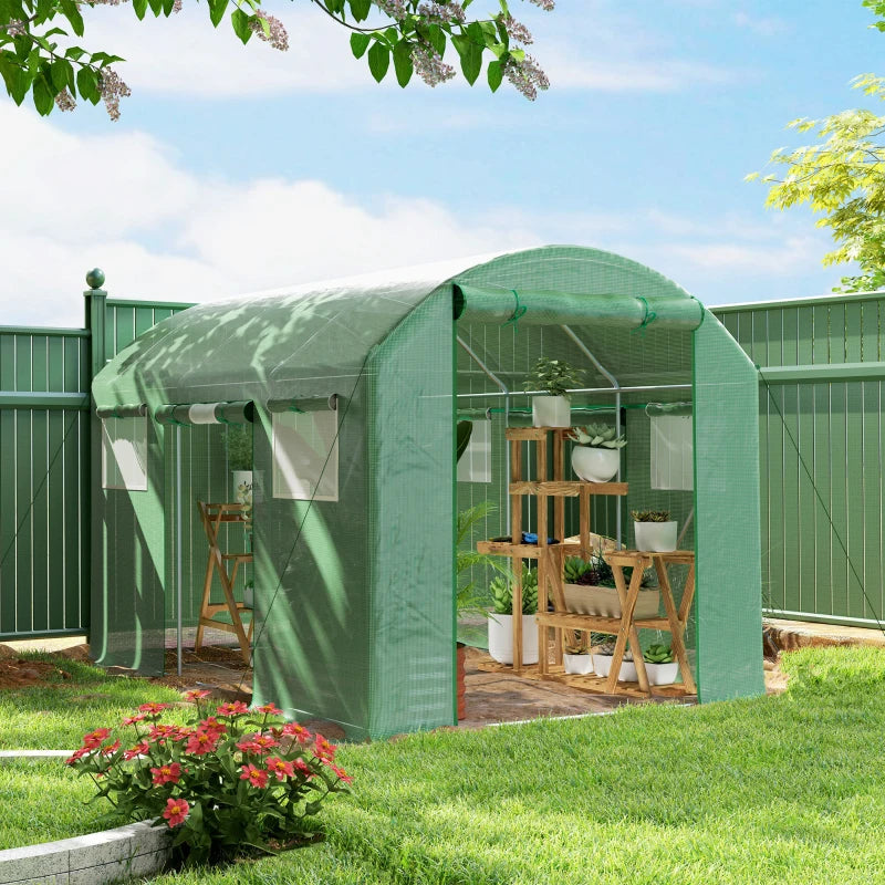 Spacious 9.8x6.6ft Walk-In Greenhouse for Gardening