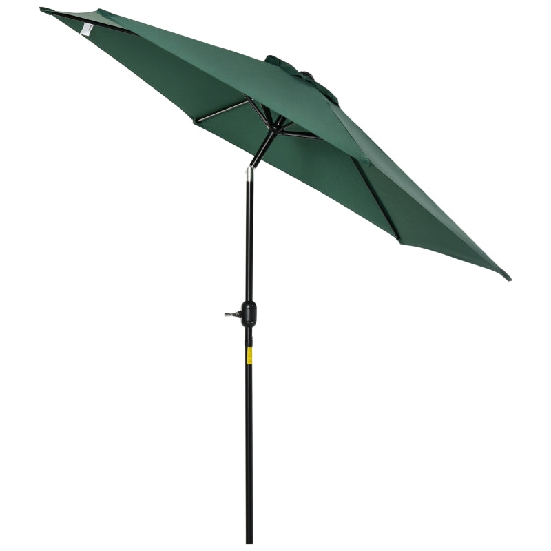 Green 2.6M Tilt Crank Garden Parasol Umbrella