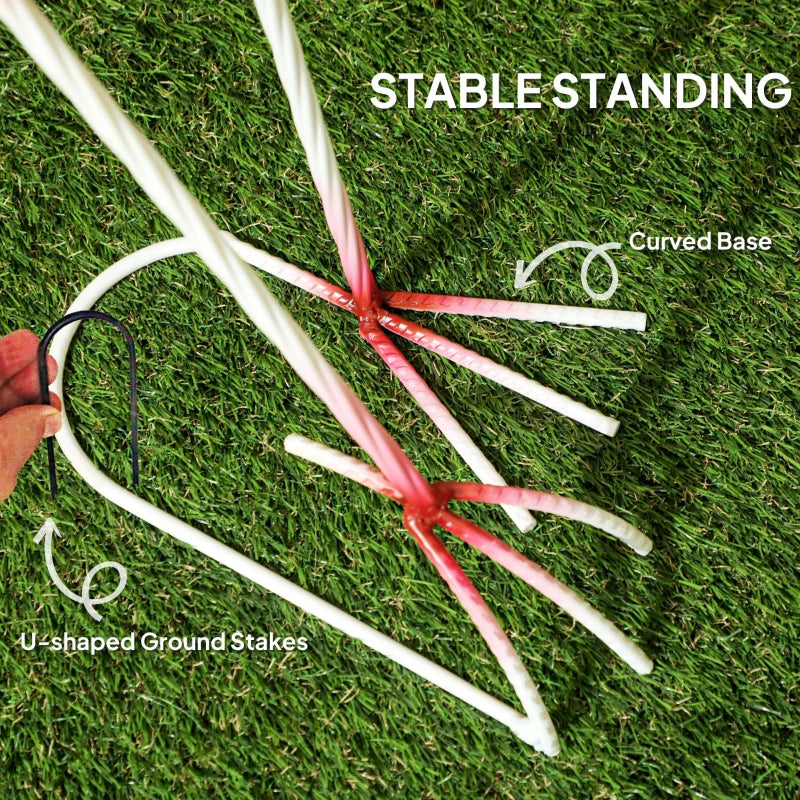 Pink Flamingo Garden Statue - Metal Bird Art Outdoor Sculpture with Ground Stakes for Decoration
