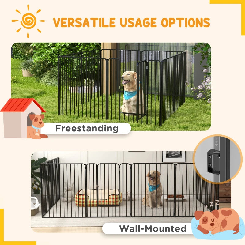 Heavy Duty 100cm 8 Panel Dog Playpen for Indoor and Outdoor Use Small Medium Large Dogs