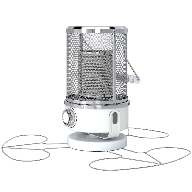 2000W Freestanding Outdoor Infrared Heater - 10-20㎡ Coverage, Tip-Over & Overheat Protection, Indoor/Outdoor Use, White