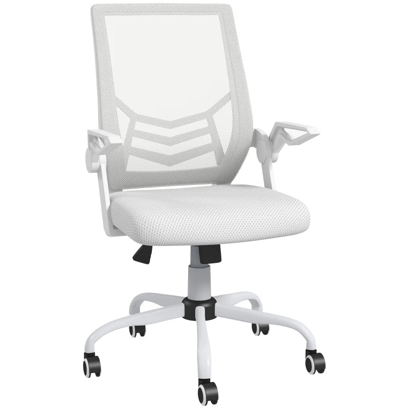 Vinsetto Ergonomic Mesh Office Chair with Flip-up Armrests and Lumbar Support for Home and Office
