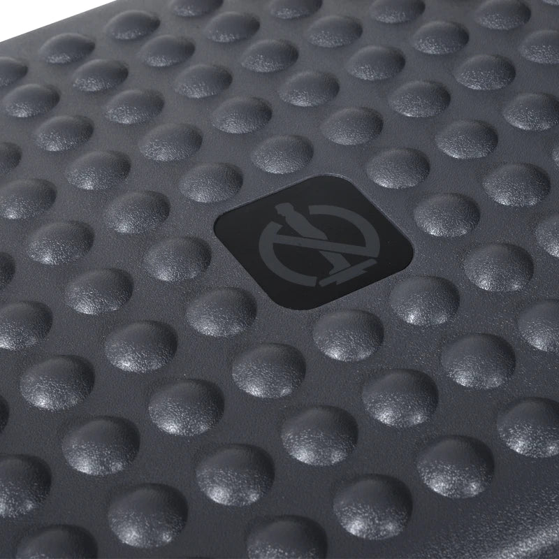 Adjustable Height & Angle Footrest - Charcoal Grey Tilting Platform for Home Office Comfort