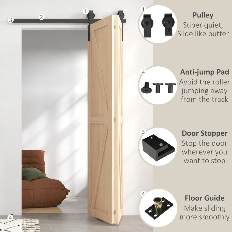 Bi-Folding Sliding Door Track Kit