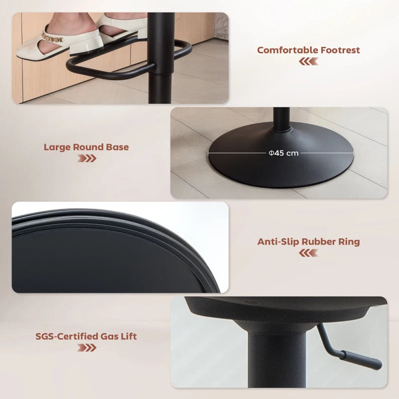 Set of 2 Stylish Orange Relaxed Tub Bar Stools - Modern Design for Kitchen & Home Bar Seating