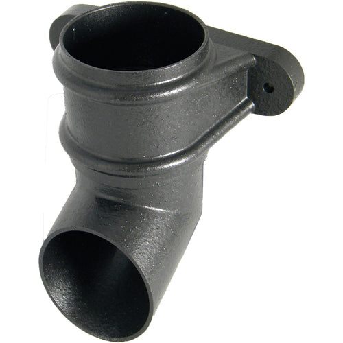 "Cast Iron" Style Round 68mm Downpipe Shoe with Fixing Lugs