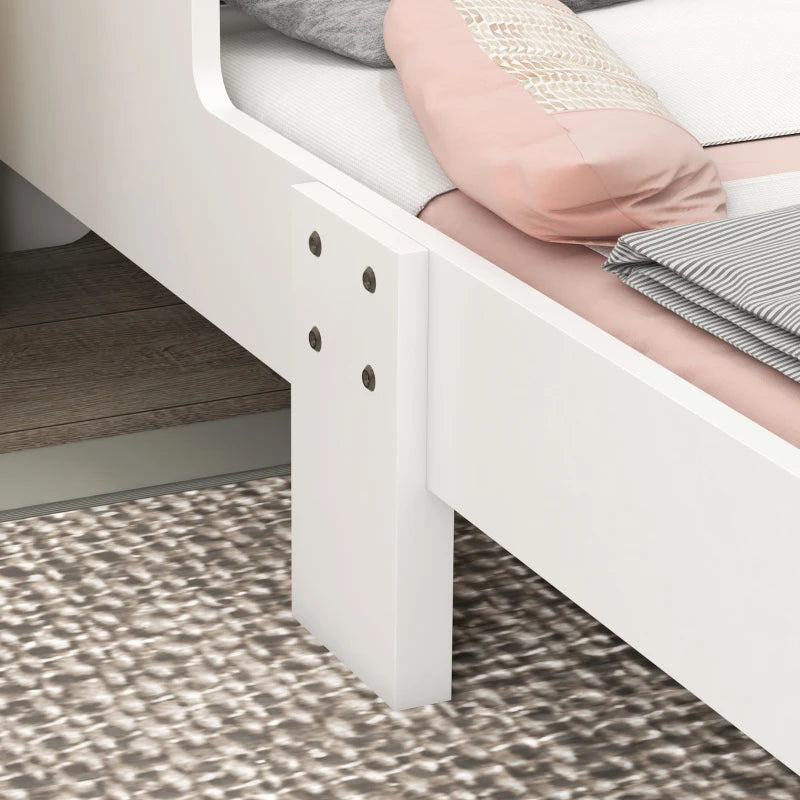 ZONEKIZ Unicorn Toddler Bed - Kids Bedroom Furniture for Ages 3-6, 143x74x67cm, Stylish White Design