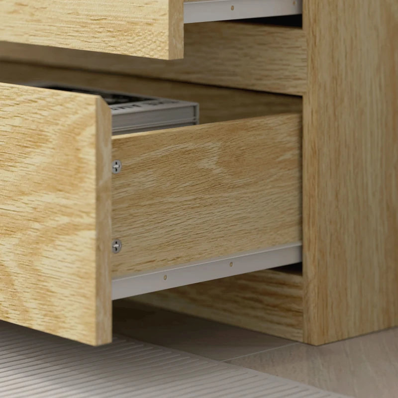 180cm Tall Wood Effect Bookcase with Shelves and Drawers - Stylish Storage Solution for Home or Office