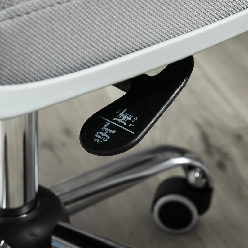 Vinsetto Ergonomic Mesh Office Chair Adjustable Height Armrest 360 Degree Swivel Castor Wheels Grey