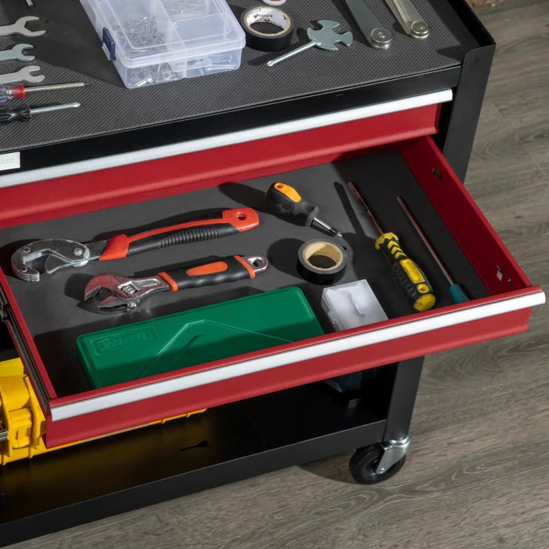 Lockable Tool Chest on Wheels for Easy Storage