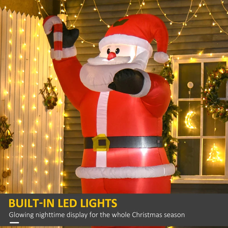 Inflatable Christmas Santa Claus Yard Decoration - Air Blown Holiday Decor for Outdoor Festivities