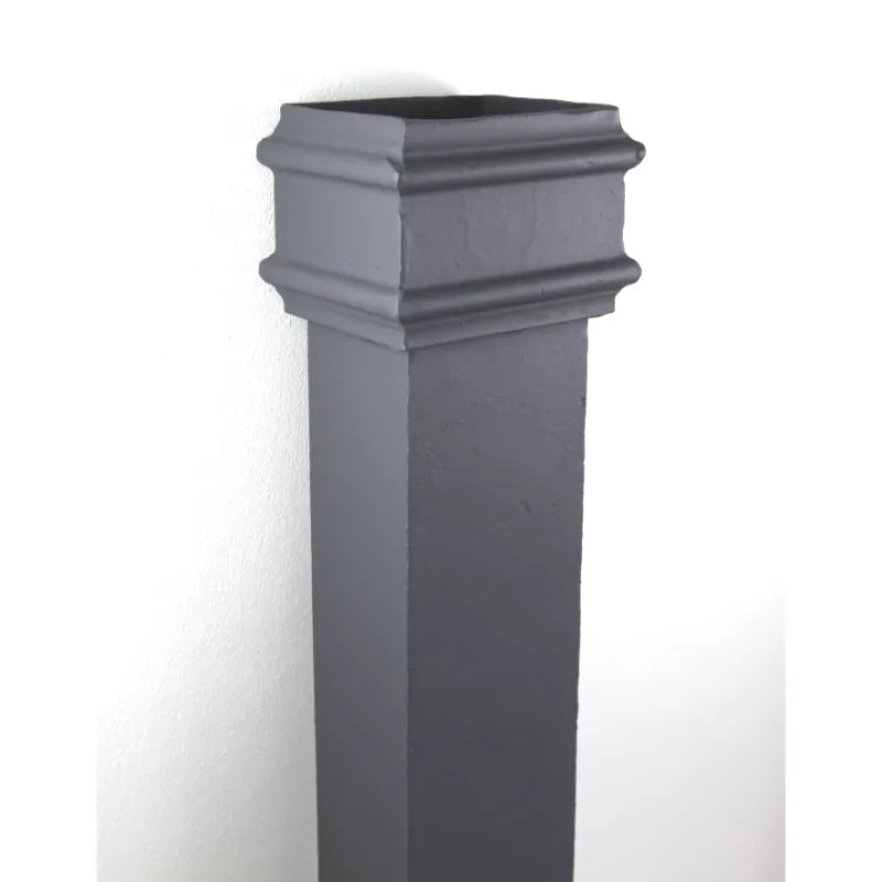 Hargreaves Cast Iron 125x70mm Plain Rectangular Pipe 610mm  - Painted Black