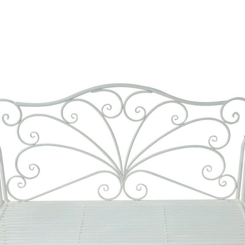 White Heavy-Duty Garden Bench