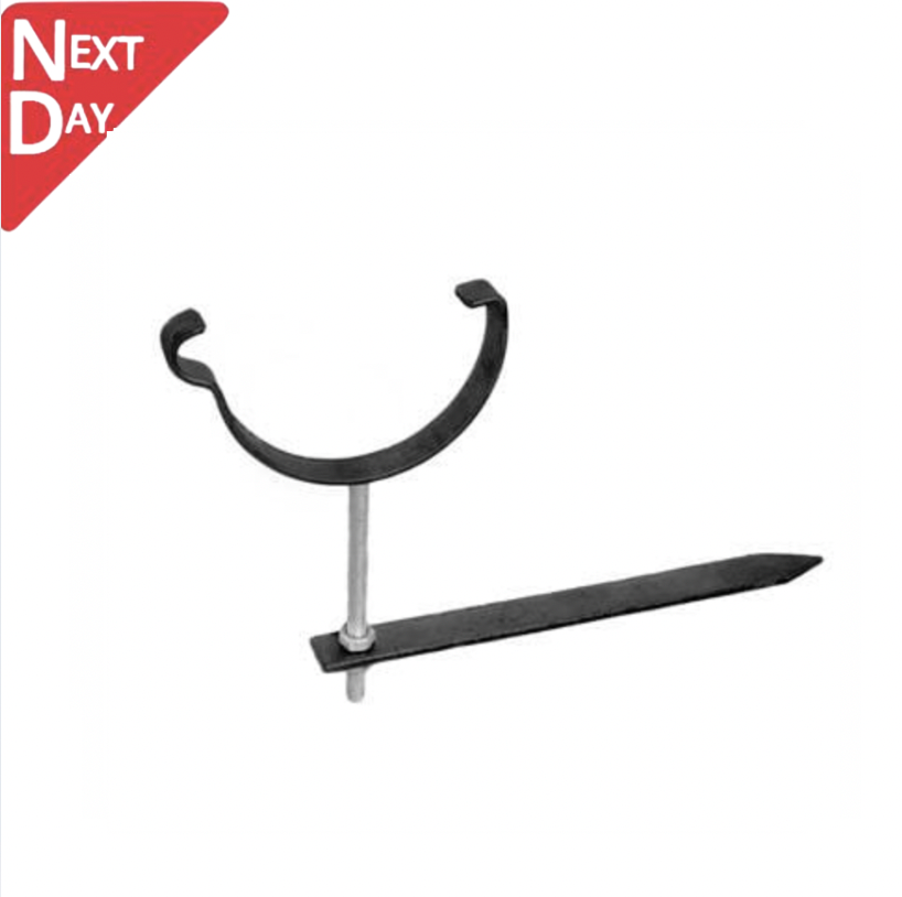 115mm Half Round Black Coated Galvanised Steel Rise & Fall Bracket