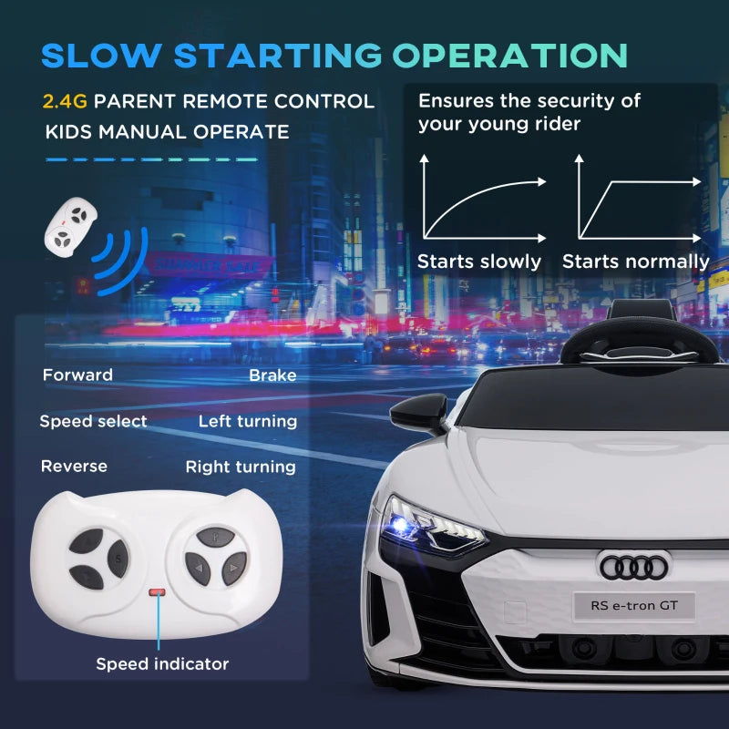 Audi Licensed 12V Kids Electric Ride-On Car with Remote Control and Suspension System